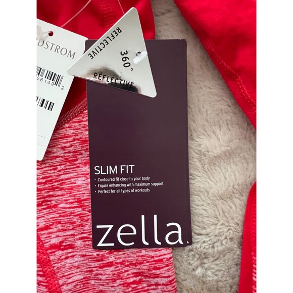 Zella Womens Red Blaze Slim Fit Performance 1/4 Zip Pullover Activewear Top XL - Picture 4 of 10